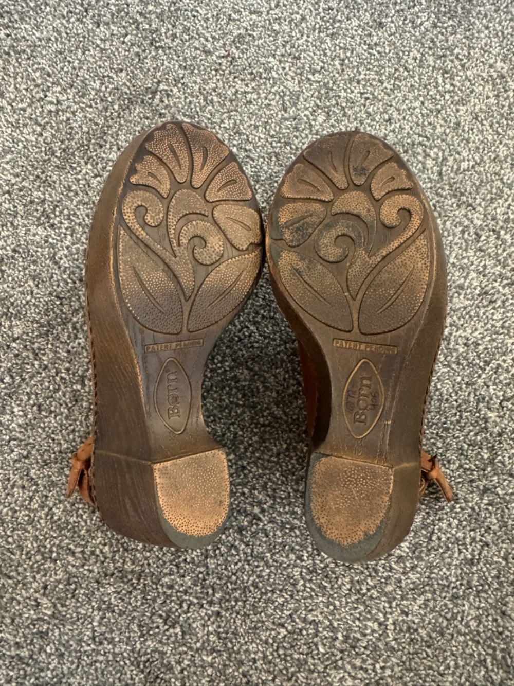 Born Flowers sling back clogs brown size 6 - Picture 4 of 5